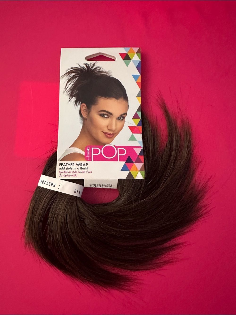 Hairdo pop Feather Wrap Hair Extension - Dark Brown pony tail
